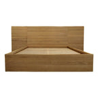 Cadre de lit California King en bois naturel