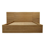 Cadre de lit California King en bois naturel