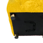 Pouf carré capitonné en velours moderne