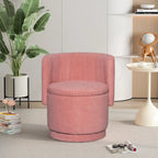 Fauteuil pivotant en tissu bouclé avec rangement pour salon, gris