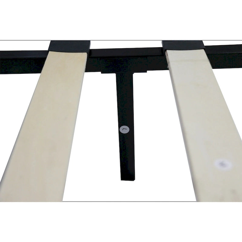 Lit plateforme capitonné Queen Size avec tête de lit capitonnée