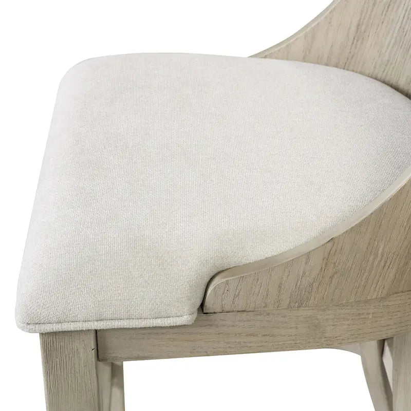 Table à manger ronde Piez moderne en bois massif avec chaises