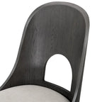 Table à manger ronde Piez moderne en bois massif avec chaises