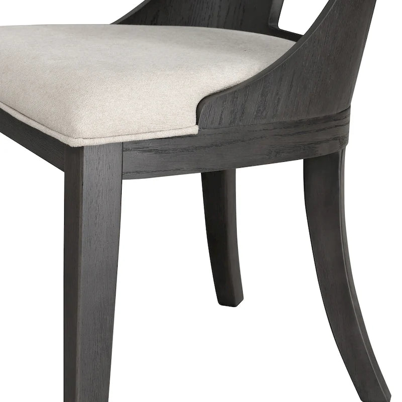Table à manger ronde Piez moderne en bois massif avec chaises