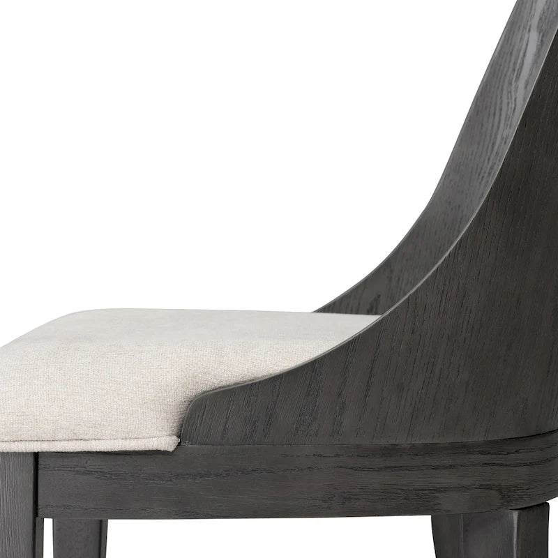 Table à manger ronde Piez moderne en bois massif avec chaises