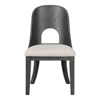 Table à manger ronde Piez moderne en bois massif avec chaises