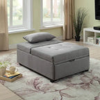 Fauteuil futon convertible capitonné en tissu contemporain Jave par Furniture of America