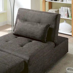 Fauteuil futon convertible capitonné en tissu contemporain Jave par Furniture of America
