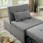Fauteuil futon convertible capitonné en tissu contemporain Jave par Furniture of America