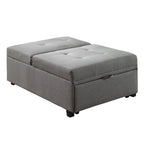 Fauteuil futon convertible capitonné en tissu contemporain Jave par Furniture of America