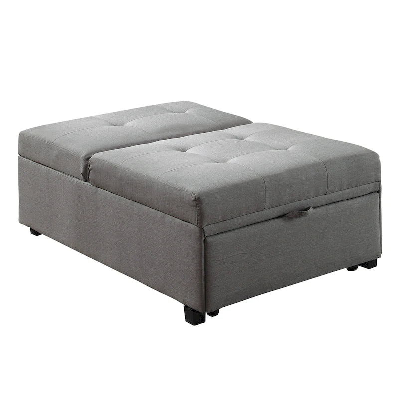 Fauteuil futon convertible capitonné en tissu contemporain Jave par Furniture of America