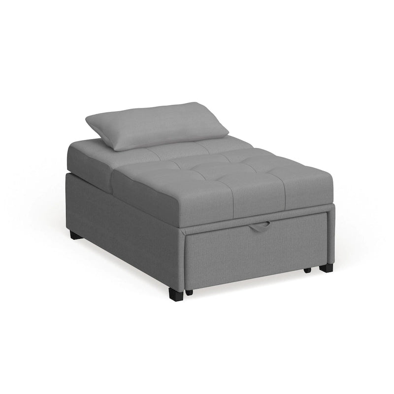 Fauteuil futon convertible capitonné en tissu contemporain Jave par Furniture of America