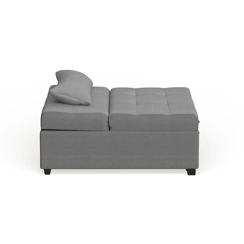 Fauteuil futon convertible capitonné en tissu contemporain Jave par Furniture of America