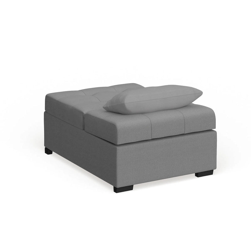 Fauteuil futon convertible capitonné en tissu contemporain Jave par Furniture of America