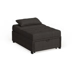 Fauteuil futon convertible capitonné en tissu contemporain Jave par Furniture of America