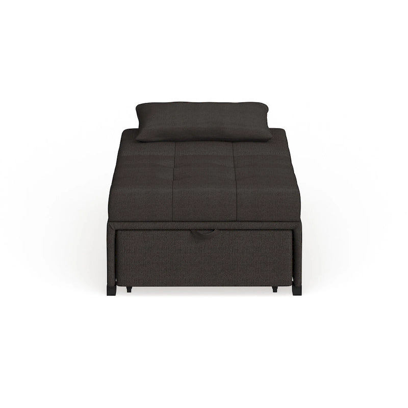 Fauteuil futon convertible capitonné en tissu contemporain Jave par Furniture of America