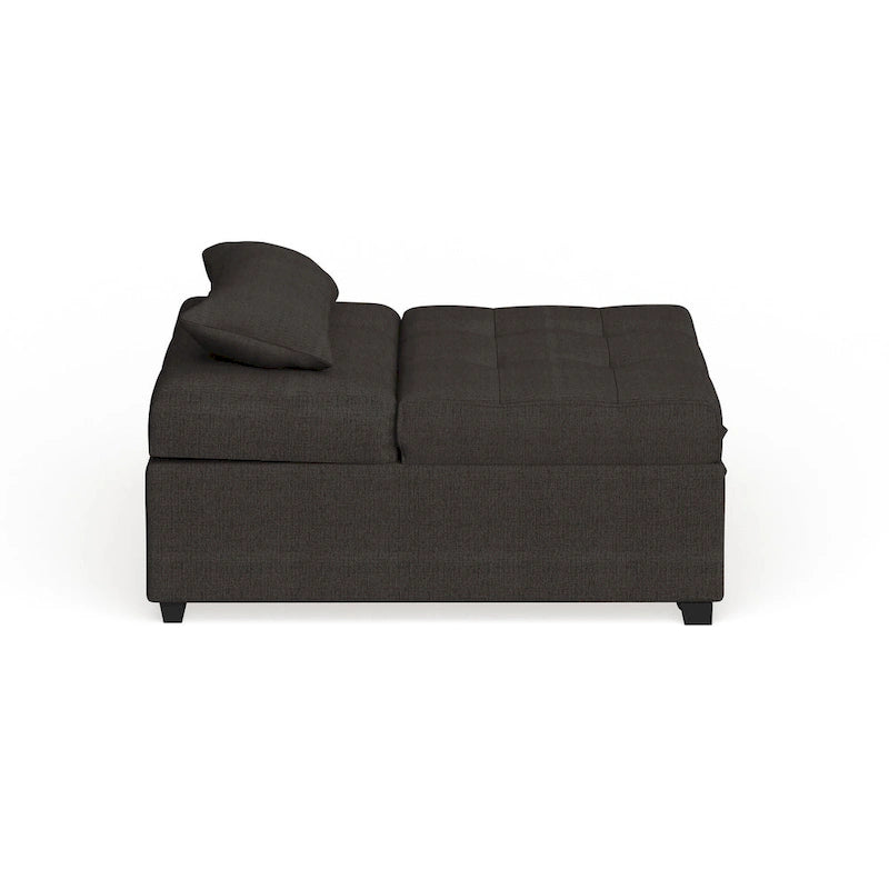 Fauteuil futon convertible capitonné en tissu contemporain Jave par Furniture of America