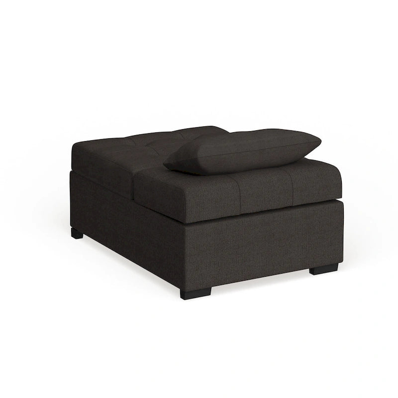 Fauteuil futon convertible capitonné en tissu contemporain Jave par Furniture of America