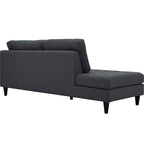 Canapé d'angle rembourré en tissu avec retour à gauche