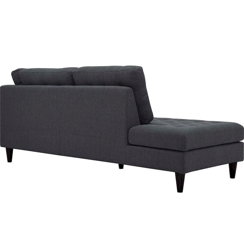 Canapé d'angle rembourré en tissu avec retour à gauche