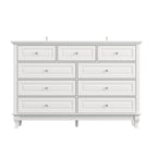 Commode à 9 tiroirs avec pieds en bois massif, console en laque