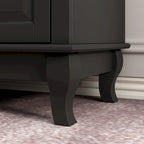 Commode à 9 tiroirs avec pieds en bois massif, console en laque