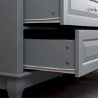 Commode à 9 tiroirs avec pieds en bois massif, console en laque
