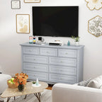 Commode à 9 tiroirs avec pieds en bois massif, console en laque