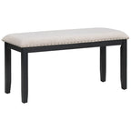 Table de salle à manger avec plateau en placage marbré, chaises et banc