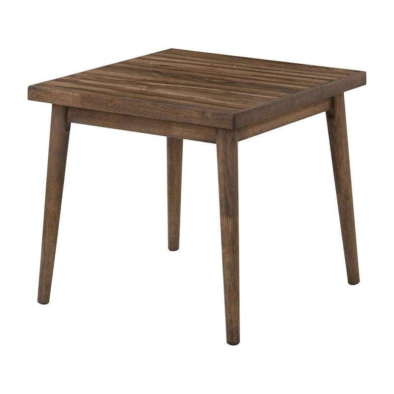 Table d'appoint de 24 pouces en bois massif de noyer Abi Mid-Century de Furniture of America