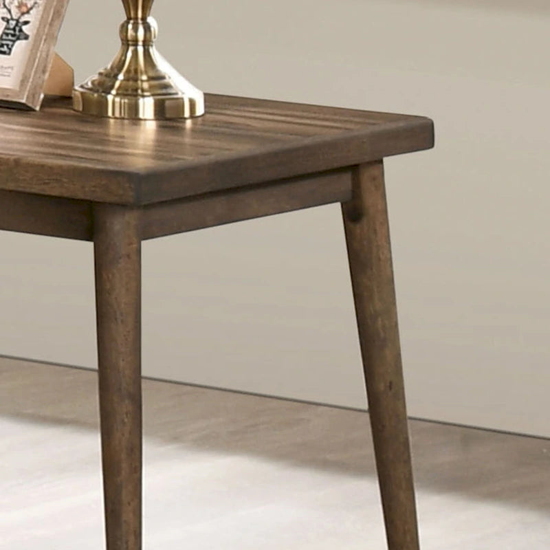 Table d'appoint de 24 pouces en bois massif de noyer Abi Mid-Century de Furniture of America