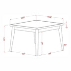 Table d'appoint de 24 pouces en bois massif de noyer Abi Mid-Century de Furniture of America