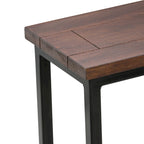 Rhonda Table d'appoint industrielle en métal massif en forme de C, 45,7 cm (L) x 25,4 cm (P) x 61 cm (H)