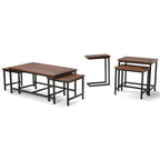 Rhonda Table d'appoint industrielle en métal massif en forme de C, 45,7 cm (L) x 25,4 cm (P) x 61 cm (H)