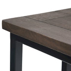 Rhonda Table d'appoint industrielle en métal massif en forme de C, 45,7 cm (L) x 25,4 cm (P) x 61 cm (H)