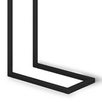 Rhonda Table d'appoint industrielle en métal massif en forme de C, 45,7 cm (L) x 25,4 cm (P) x 61 cm (H)