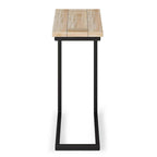 Rhonda Table d'appoint industrielle en métal massif en forme de C, 45,7 cm (L) x 25,4 cm (P) x 61 cm (H)