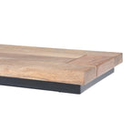 Rhonda Table d'appoint industrielle en métal massif en forme de C, 45,7 cm (L) x 25,4 cm (P) x 61 cm (H)