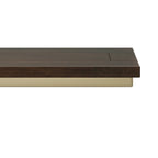 Rhonda Table d'appoint industrielle en métal massif en forme de C, 45,7 cm (L) x 25,4 cm (P) x 61 cm (H)