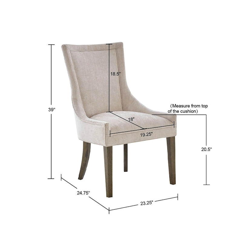Chaises de salle à manger latérales Ultra rembourrées avec pieds en bois