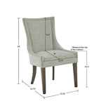 Chaises de salle à manger latérales Ultra rembourrées avec pieds en bois
