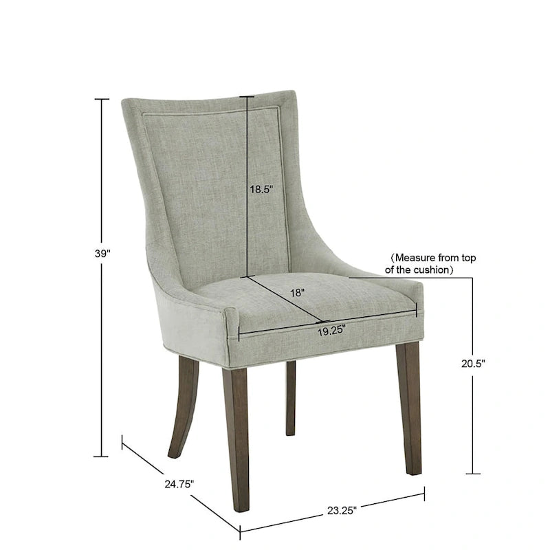 Chaises de salle à manger latérales Ultra rembourrées avec pieds en bois