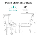 Chaises de salle à manger latérales Ultra rembourrées avec pieds en bois