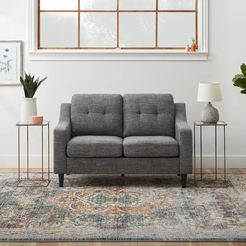  Ellen 54 Upholstered Scooped Arm Loveseat