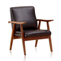 Fauteuil d'appoint ArchDuke en similicuir ambre