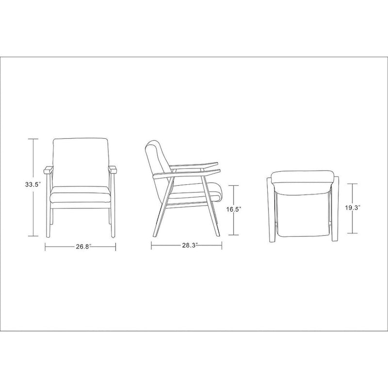 Fauteuil d'appoint ArchDuke en similicuir ambre