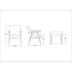 Fauteuil d'appoint ArchDuke en similicuir ambre