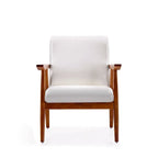 Fauteuil d'appoint ArchDuke en similicuir ambre