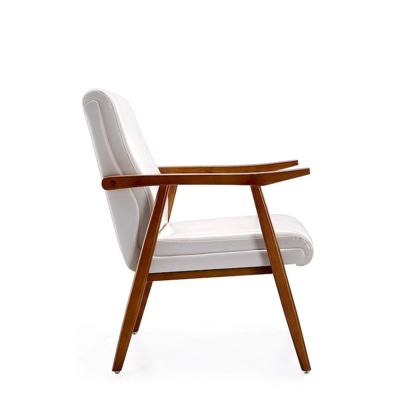Fauteuil d'appoint ArchDuke en similicuir ambre