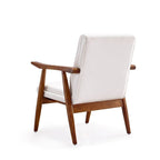 Fauteuil d'appoint ArchDuke en similicuir ambre